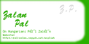 zalan pal business card